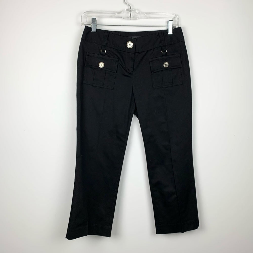 Express Black Crop Trousers Pant Pocket Detailing
